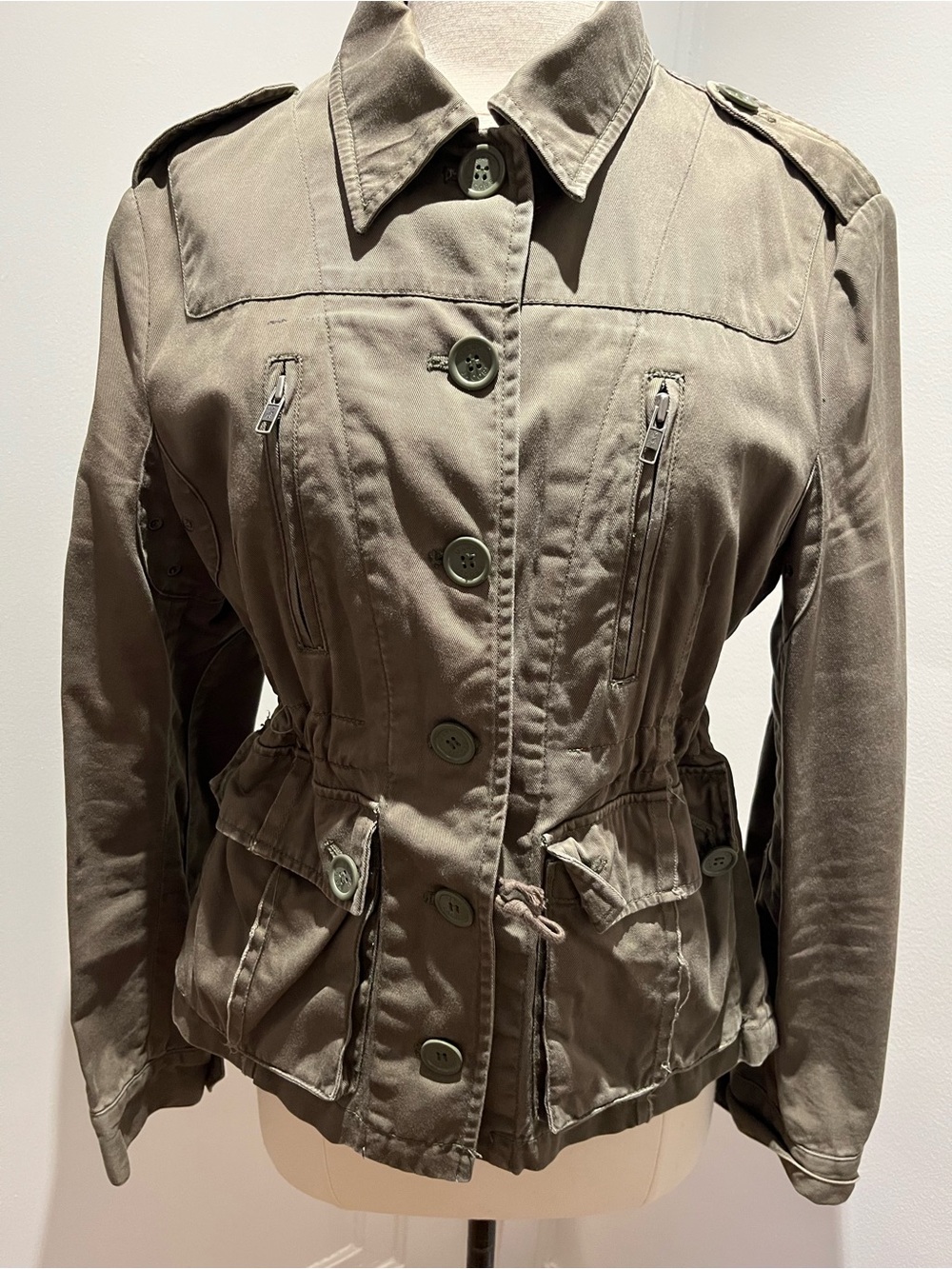 Womens Marc Jacobs  Olive Utility Button-Front Jacket